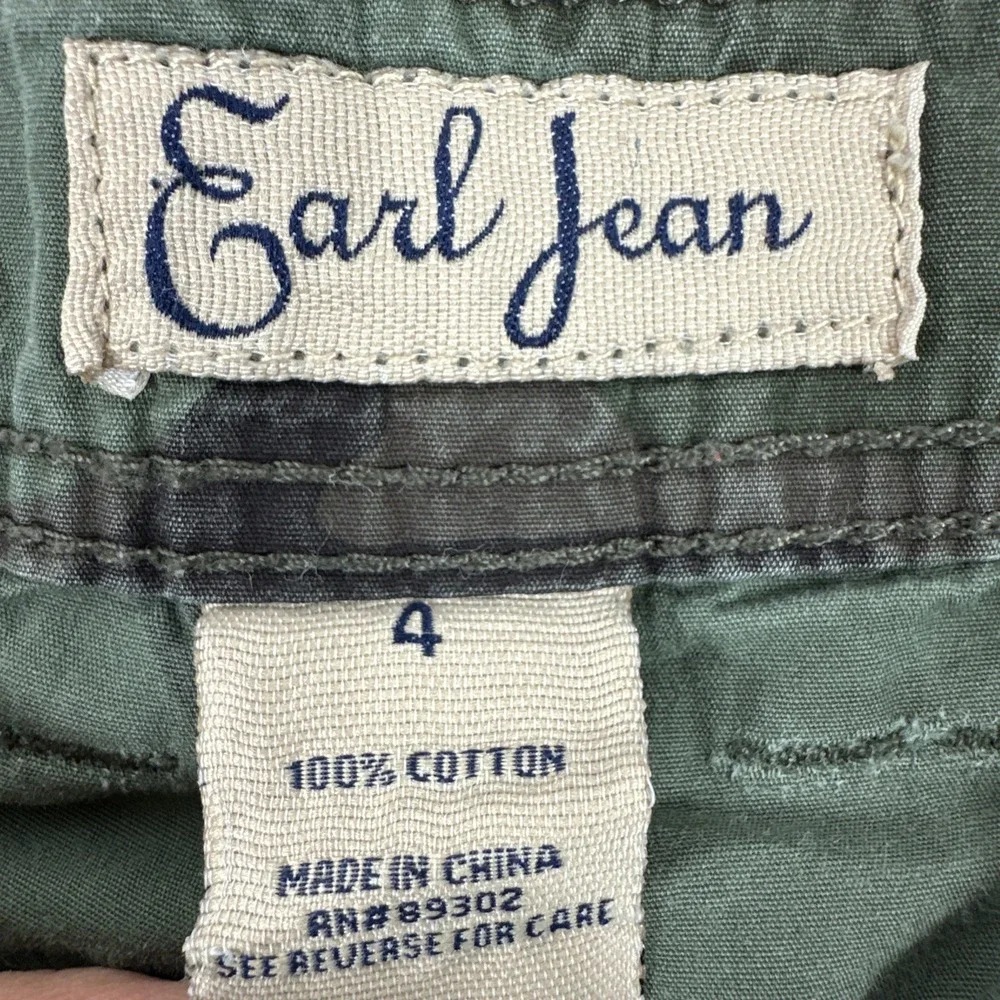 Earl Jean Camo Womens 4 Shorts ‎ Roll Tab Hem 100% cotton Lightweight Casual